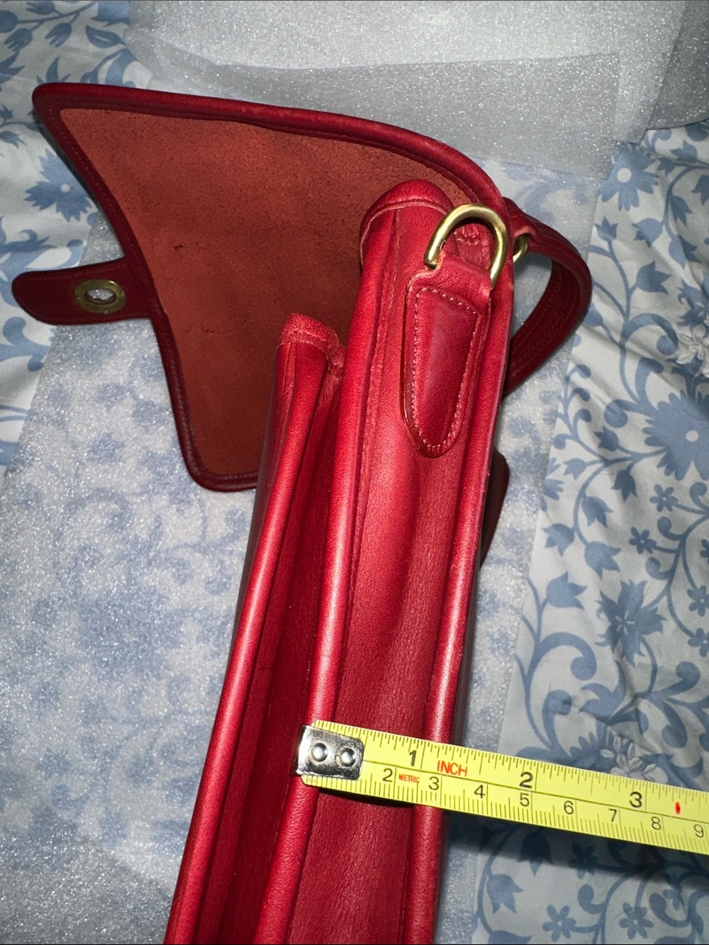 Coach Classic vintage Structured Red Leather Top-Handle Bag - Picture 9 of 10